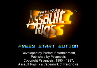 Assault Rigs Title Screen